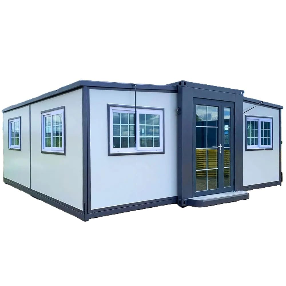 Generic Portable Prefabricated Tiny Home 20ft, Mobile Expandable Plastic Prefab House for Hotel, Booth, Office, Guard House, Shop, Villa, Warehouse, Workshop, White, PNS-002