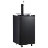PioneerWorks Beer Kegerator, Single Tap Draft Beer Dispenser, Full Size Stainless Steel Keg Refrigerator With Drip Tray, CO2 Cylinder, 32°F- 50°F Temperature Control PioneerWorks