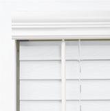 DEZ FURNISHINGS Cordless 2" Signature Faux Wood Blind, 32" W x 60" H, Snow White DEZ FURNISHINGS