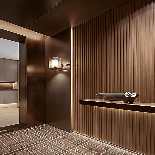 Art3d Slat Wall Panels, WPC Soundproof 3D Wall Paneling for Interior Wall Decor, TV Background, 8-Pack 96 x 6 in. Teak Art3d