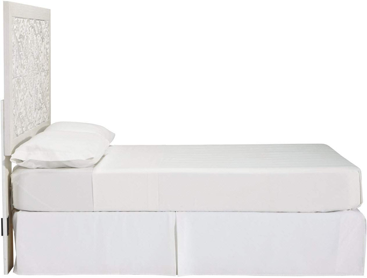 Signature Design by Ashley Paxberry Boho Chic Panel Adjustable Headboard ONLY, Full, Whitewash Signature Design by Ashley