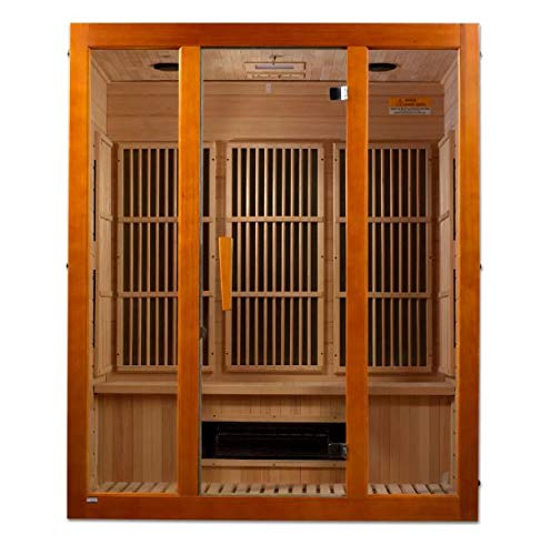 Maxxus Alpine Dual Techology 3 Person Low EMF FAR Infrared Sauna Canadian Hemlock