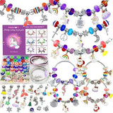 Redtwo Charm Bracelet Making Kit for Girls, Toys Jewelry Making Kit for Girls 8-12 Unicorn Gifts for Teen Girls Age 6-8, Arts and Crafts for Kids Ages 6 7 8 9 10 11 12 13 Birthday Redtwo