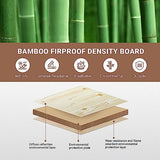 KingCamp Bamboo Folding Table Environmental Camping Table with Adjustable Height Aluminum Legs Heavy Duty 4-Folds Portable Camp Tables for Travel, Picnic, Party, Beach, 1-2 People KingCamp