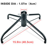 Finphoon Metal Christmas Tree Stand, Foldable Xmas Tree Base for 4-8 Ft Artificial Trees, 15.7 Inch Replacement Christmas Tree Stand Bracket Fits 0.5-1.57 Inch Poles,Dark Green Finphoon