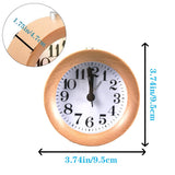 EC VISION Handmade Classic Small Round Silent Table Snooze Beech Wood Alarm Clock with nightlight EC VISION