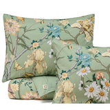 Bedsure 100% Cotton Reversible Floral Duvet Cover King Size - Flowers and Birds Pattern Printed Comforter Cover with Zipper Closure & 2 Pillow Shams, Comforter Sold Separately (Green Garden, 104"x90") Bedsure