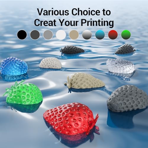 UNIFORMATION HD Water Washable Resin Easy to Clean Fast UV Curing 3D Printer Resin Photopolymer Low Viscosity Rapid 3D Resin Liquid with High Precision Suit for SLA/LCD/DLP Printing HD Dark Grey 1KG Uniformation