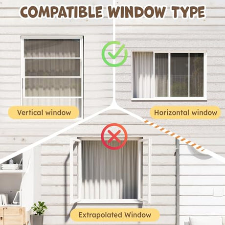 JFHID Catio Outdoor Cat Enclosure with Window Access, Large Window Catio Wood Cat House with 4 Platforms & 3 Doors for Napping & Nature Viewing – All-Weather Pet Cage for Indoor Cats, White JFHID