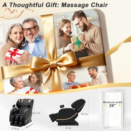 Megashock SL Track 2026 Massage Chair Full Body, Zero Gravity Massage Chair with Back Heat, 12 Fixed Rollers, Foot Massage, Airbag Massage and Bluetooth Speaker for Home and Office Megashock