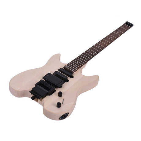 ACAGALA Unfinished DIY Electric Guitar Kit Basswood Body Rosewood Fingerboard Maple Neck Special Design Without Headstock ACAGALA