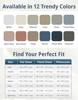 LANE LINEN Twin XL Sheets Set - 600 Thread Count Premium Sateen Weave for Hotel Quality Luxury - Extra Soft & Breathable Cotton Sheets Set for Single Beds - Fits Mattresses Upto 15'' Deep - White LANE LINEN