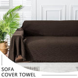 MEETSKY Sofa Covers Small Couch Cover Couch Slipcovers for Reclining Loveseat/Chair/Futon Washable Sofa Protector Decorative Modern Style for Living Room (71"x 91", Medium, Chocolate) MEETSKY