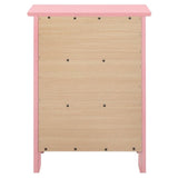 Glory Furniture Daniel 3 Drawer Nightstand in Pink Glory Furniture