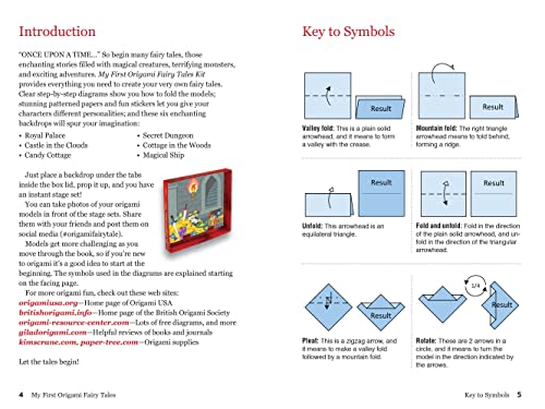 My First Origami Fairy Tales Kit: Paper Models of Knights, Princesses, Dragons, Ogres and More! (includes Folding Sheets, Easy-to-Read Instructions, Story Backdrops, 85 stickers) (Tuttle Specials) WoodArtSupply