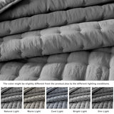 WDCOZY Dark Grey California Cal King Size Quilt Bedding Sets with Pillow Shams, Deep Oversized Lightweight Bedspread Coverlet, Quilted Blanket Thin Comforter Bed Cover, 3 Pieces, 118x106 inches WDCOZY