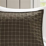 Madison Park Reversible Quilt Cabin Lifestyle Plaid Design - All Season, Breathable Coverlet Bedspread Bedding Set, Matching Shams, Timber Black/Brown Full/Queen(90"x90") 3 Piece Madison Park