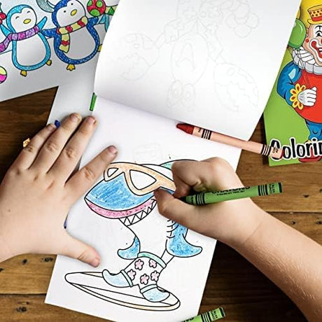 Bulk Coloring Books For Kids (72 Pack) Mini Coloring Books & Crayons, Party Favors, Fun Activity, Giveaways, Mini Travel Books | Assorted Designs Bottles N Bags