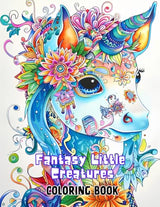 65 Fantasy Little Creatures: Coloring Book with Mystical Animals, Cute Charming Monsters, Cute Dragons and More | Relaxation and Stress Relief for Teens and Adults WoodArtSupply