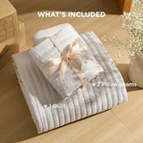 Bedsure Quilts King Size - King Quilt Bedding Set Bedspread Coverlet Comforter, Lightweight Corduroy Pattern Bedspread, 3-Piece Set with 106"x96" Coverlet & 2 Pillow Shams, All-Season Soft Microfiber Bedsure