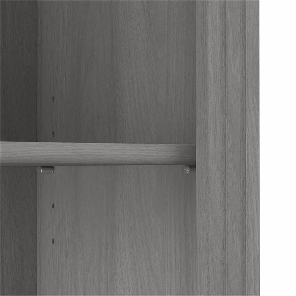Bush Home Saratoga Tall 5 Shelf Bookcase - Set of 2 in Modern Gray Bush Home