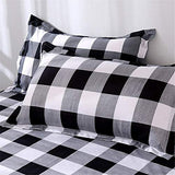 Farmhouse Buffalo Checked Bedding Set Black Gray White Plaid Comforter Cover King,Soft Lightweight Grid Bed Set 1 Lattice Duvet Cover, 2 Pillow Shams Modern Geometric Decor Grey,Zipper,Adult Erosebridal