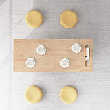 WoodShine Mid Century Modern Mini-Swing Wooden Coffee/Tea Table, Japanese Accent Floor Desk, Real Solid Wood Cafe Table with Storage for Home Living room,Office, Length of 47.25 inches,Natural WoodShine