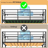 Debercu Twin loft Bed 75 inch High with High Guardrail,Space Saving Bedframe with Wide Ladder Rungs,No Sagging,Allow 12 inch Mattress Sturdy Metal Bed,Black Debercu