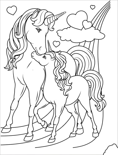 Unicorn Coloring Book: For Kids Ages 4-8 (Coloring Books for Kids) WoodArtSupply
