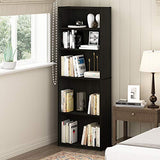 FURINNO JAYA Simply Home 5-Shelf Bookcase, 5-Tier, Espresso Furinno