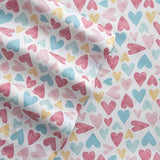 MALLARY BY MATTHEW Kids Super Soft-Soft 100% Microfiber Print Sheet, Watercolor Hearts Print, Queen MALLARY BY MATTHEW