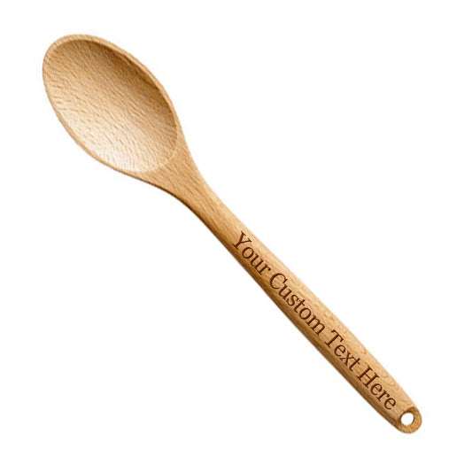 Customized 3D Laser Engraved Personalized Custom Wooden Spoon Birthday Christmas Easter Anniversary Wedding Gift For Him, For Her, For Boys, For Girls, For Husband, For Wife, For Them, For Co - WoodArtSupply