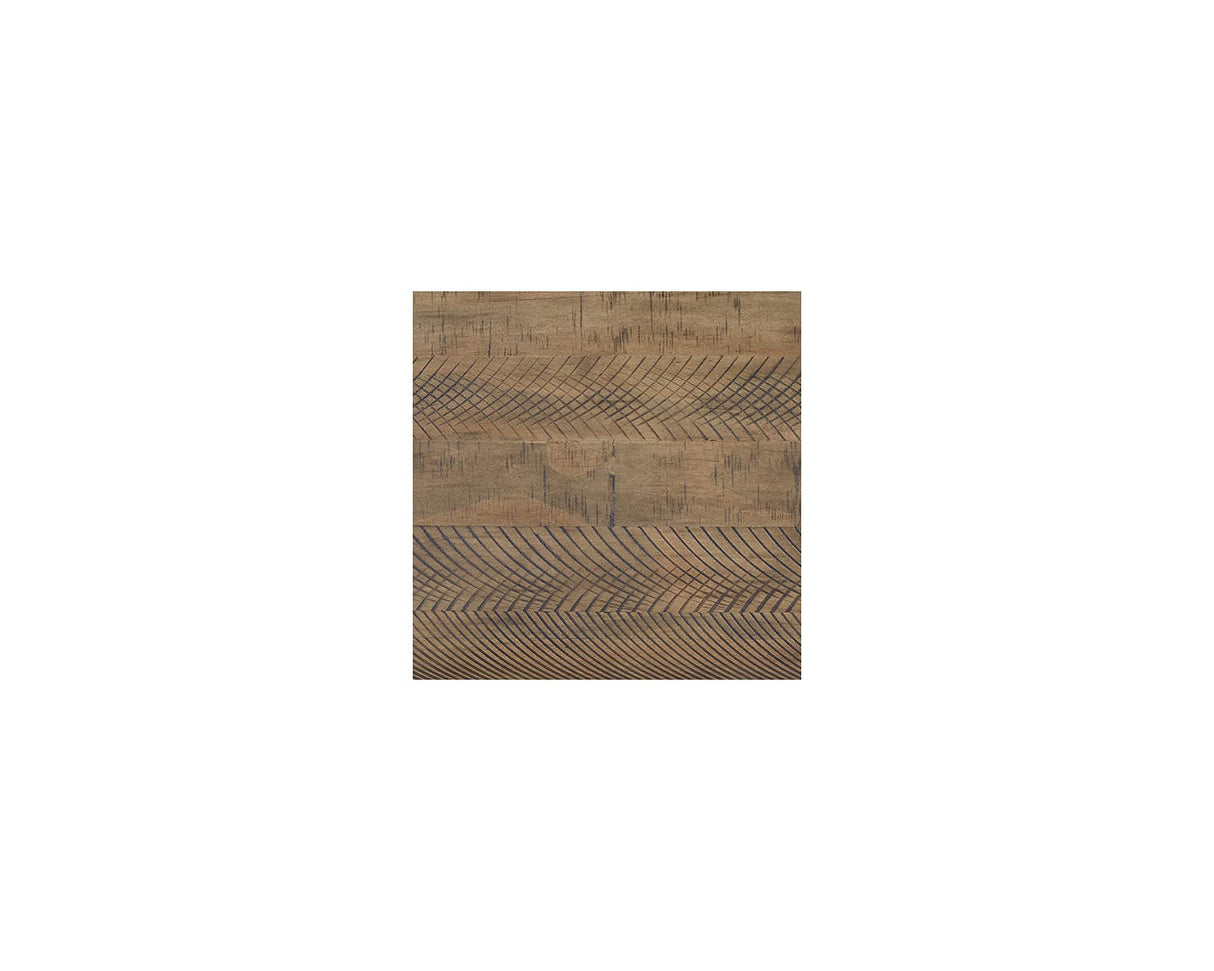 Signature Design by Ashley Aldwin Farmhouse Square End Table with Crossbuk Details, Light Brown Signature Design by Ashley