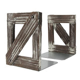 J JACKCUBE DESIGN Rustic Bookends 1 Pair, Decorative Farmhouse Bookend for Heavy Books Magazine DVD on Desk Table Shelf - MK709A J JACKCUBE DESIGN
