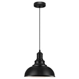 LOEHINLE Pendant Lighting Vintage Industrial Fixtures, Black Metal Farmhouse Lights, Ceiling Lamp for Kitchen Home Island Dining Room Bedroom, 11.4 inches LOEHINLE