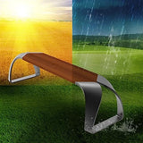 Garden Bench Outdoor Benches Weatherproof Park Bench Backless, Modern Outdoor Stainless Steel Leisure Chairs, Wooden Bench Chairs for Courtyard, Lawn, and Garden Metal Garden Bench(Size:120 * 45.5 * JHKJDS