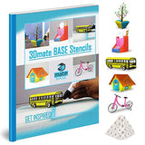 3D Pen Paper Stencils for Flower Pot, Pen Holder, School Bus, Bird House, Bicycle - Compatible with 3Dmate Base 3D Pen (Mat Not Included) 3Dmate