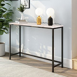 HOMERECOMMEND Console Table for Entryway Narrow Sofa Tables Entryway Table Rustic Narrow Entrance Console Tables Front Door Console Table Accent Table for Living Room Corridor Hallway White Oak HOMERECOMMEND