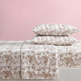 Betsey Johnson - Twin XL Bed Sheets, Soft & Lightweight Bedding, Fade & Wrinkle Resistant, Dorm Essentials (Garden Toile Brown) Betsey Johnson
