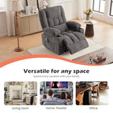 MAHOMICO Recliner Chair with Cup Holders for Living Room Single Seat Manual Oversized Recliner with Ergonomic, Side Pocket for Adult