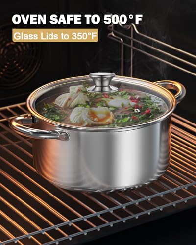 Cook N Home 4-Piece 8 Quart Multipots, Stainless Steel Pasta Cooker Steamer Cook N Home