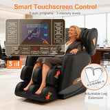 GOLD TIME Upgraded Massage Chair Full Body, Zero Gravity Recliner with Heat, 10 Fix Points, Bluetooth, Touch Screen, Footrest, Shiatsu Massage Chair Full Body for Parents, Seniors & Easy Assembly GOLD TIME