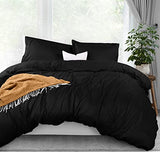 Utopia Bedding Duvet Cover Full Size - 3 Piece with Zipper Closure - 1 Comforter Cover 80X90 Inches & 2 Pillow Shams 20X26 Inches (Black) Comforter Not Included Utopia Bedding