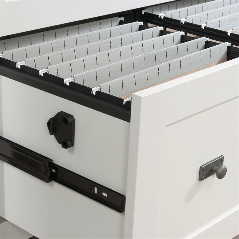 Sauder Cottage Road Engineered Wood Lateral File Cabinet in White Finish Sauder