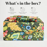 Bedlifes Full Sheet Set Ultra Soft, Breathable, Silky Flower Deep Pocket 100% Microfiber Bedding, 4 Piece Full Size with Floral Dark Green Bedlifes