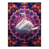 TZTTZT Majestic Swan Kaleidoscope Pattern Diamond Art Kits for Adults, 5d DIY Full Drill Diamond Painting Kits for Adults Beginners, 12x16 in Diamond Painting Kit for Wall Home Decor(No Frame) TZTTZT