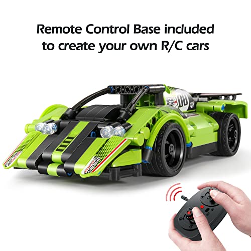 Dakott STEM Car Toy Building Toy Gift for Age 6+, Remote Control 2in1 Sports Car Building Block Take Apart Toy, 335 Pcs DIY Building Kit, Learning Engineering Construction R/C Toys DAKOTT