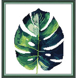 Svarog Stamped Cross Stitch Kits Beginners Full Range of Embroidery Patterns Starter Kits for Adult or Kids DIY Cross Stitches Needlepoint Kits 14CT-Green Plant（4） 12.2x12.6 inch