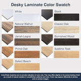 Desky Electric Standing Desk, 47.2" Laminate Height Adjustable Sit Stand Desk, Dual Motor, 4 Memory Presets, Ergonomic Computer Workstation for Home Office – Burnished Wood Top and Space Gray Frame Desky