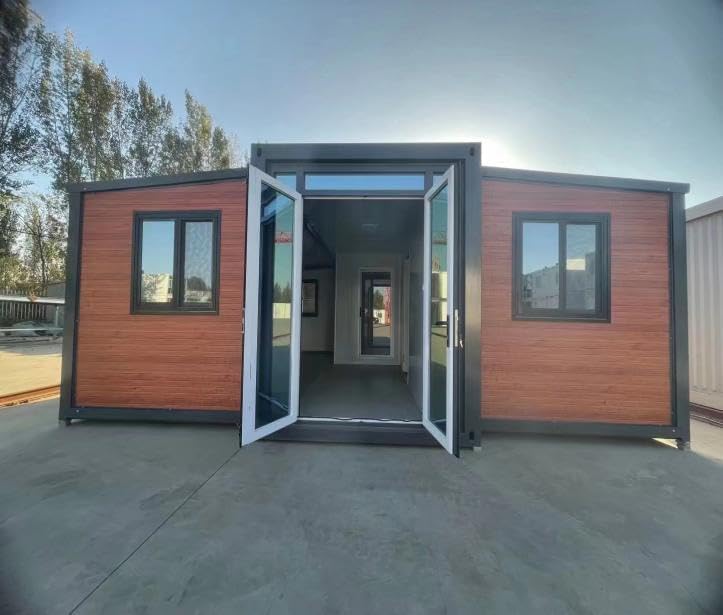 Kozay Tiny Homes 40FT Tiny House to Live with 3 Bedroom,1 Full Equiped Bathroom and Kitchen,Prefabricated Container House for Adults Living,Foldable Mobile Home Shipping Guaranteed - WoodArtSupply